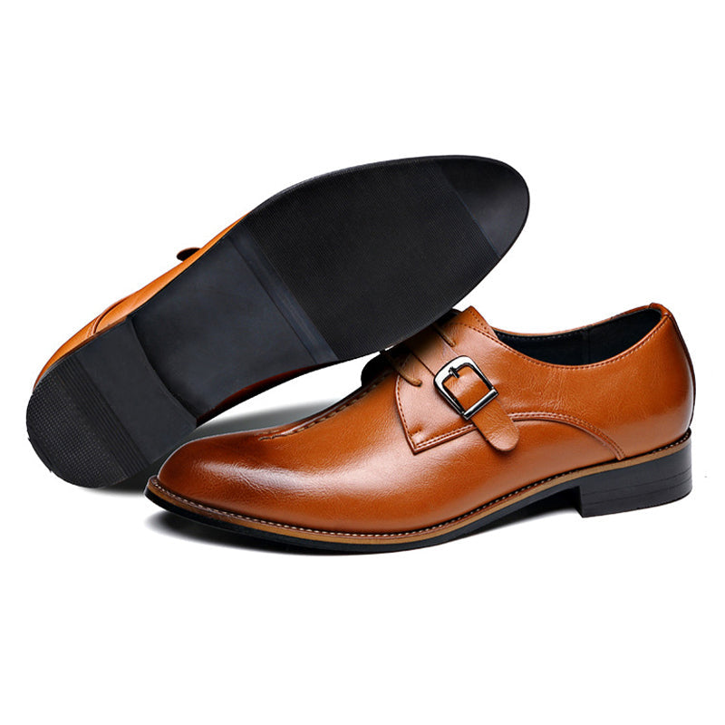Klassieke Herenschoenen Leer Chocoladebruin Oxford Stijl Waterdicht Krasvast Duurzaam Elegante Look Business