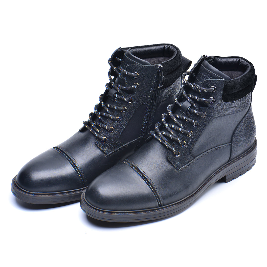 Leren Heren Boots Zwart Bruin Waterdicht met Verstevigde Zool Comfortabel voor Dagelijks Werk Wandelen