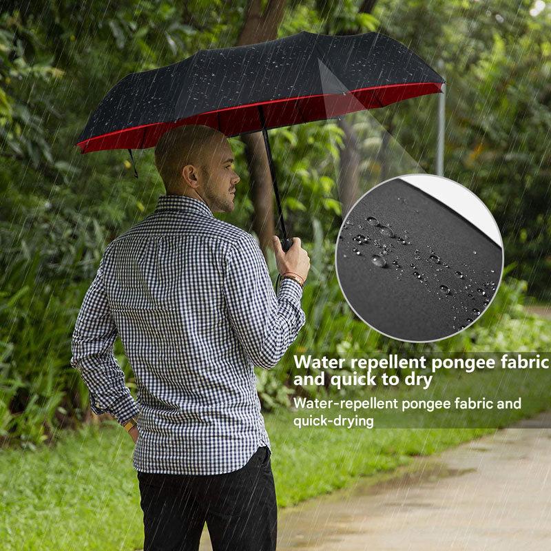 Opvouwbare Stormbestendige Paraplu 105cm Windbestendig Waterafstotend Compact Regenparaplu met Aluminium Frame