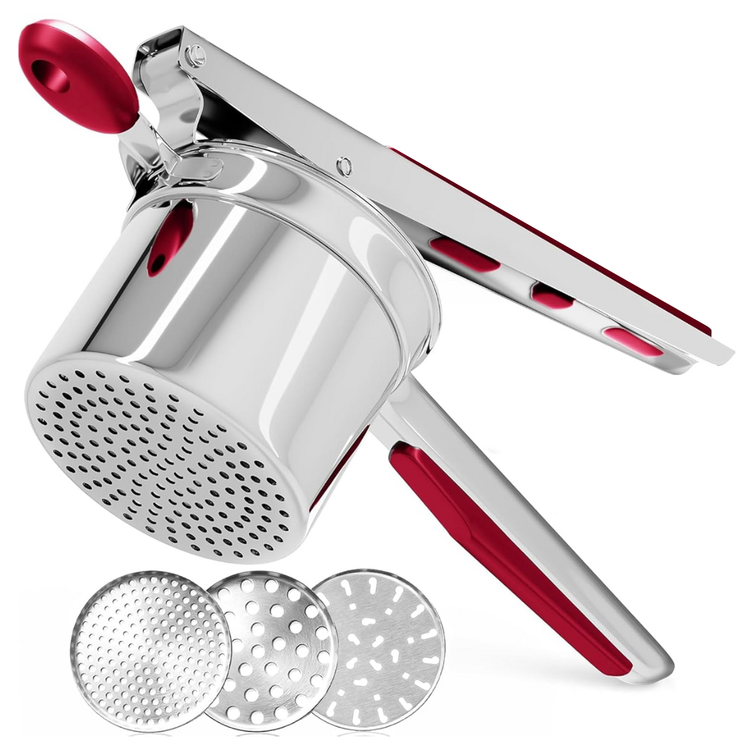 Robuuste RVS Puree Stamper voor Romige Aardappelpuree - Zwaar Professioneel Keukengerei