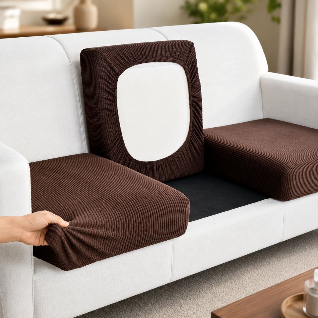Rekbare Bankhoes Huisdiervriendelijk 100% Polyester Wasbaar Meubelbeschermer 10 Maten 6 Kleuren Woonkamer