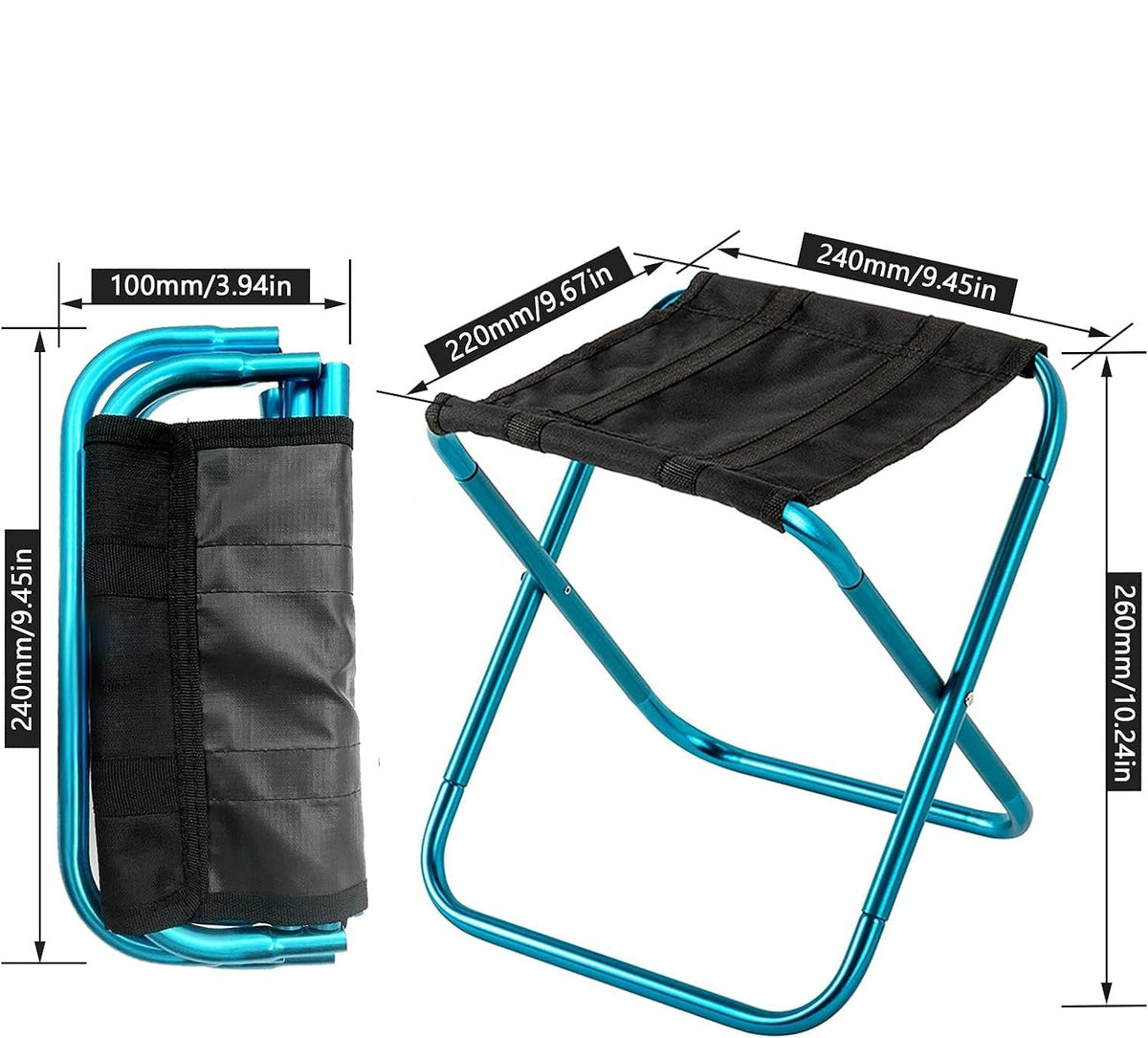 Opvouwbaar Campingkrukje Ultralight Aluminium 100kg Draagkracht Outdoor Visstoel Picknick Wandelen Tuin