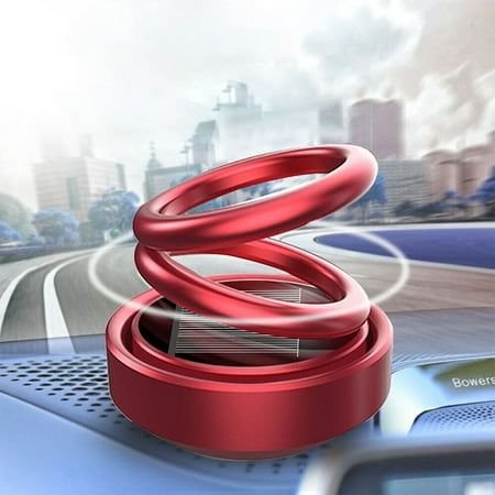Zonnepaneel Geurverspreider met Draaiende Beweging Zwart Blauw Rood voor Auto Woonkamer Badkamer Kantoor Geurverdeling