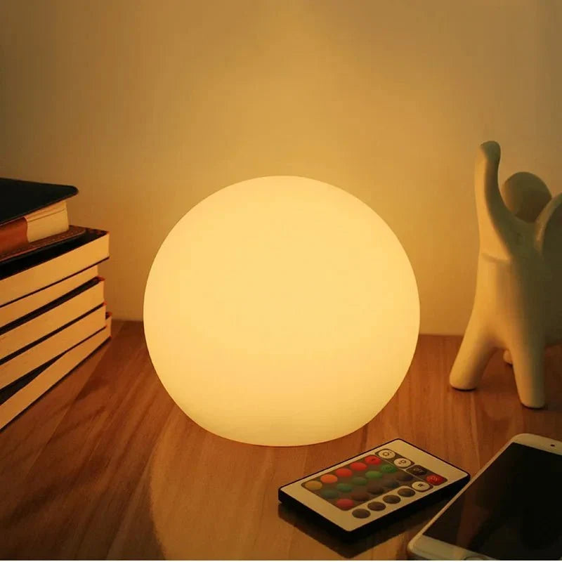 Draadloze LED Bollamp met Afstandsbediening 16 Kleuren Oplaadbaar USB Sfeerlamp Tafellamp Nachtlamp Sfeer