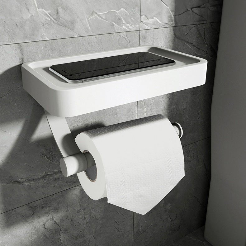 Toiletrolhouder met plank van roestvrij staal - zonder boren