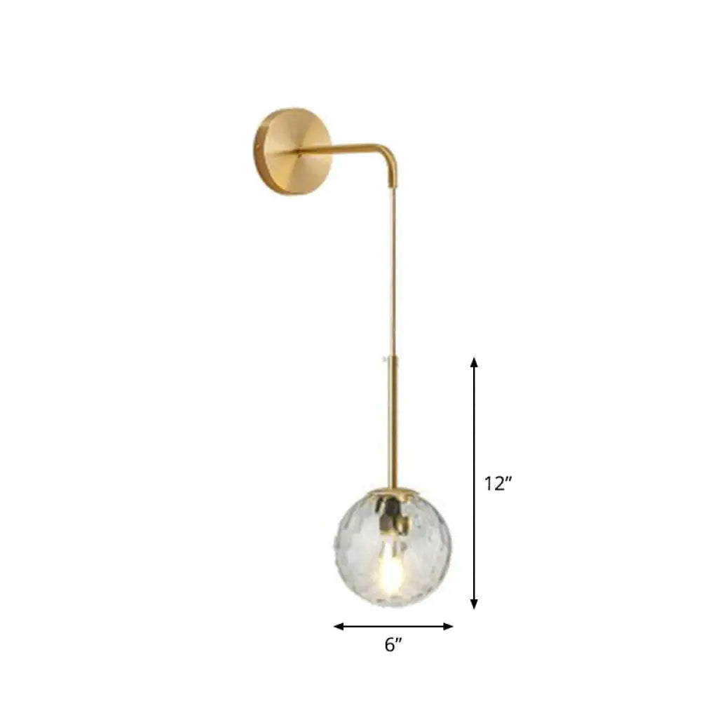 Glazen Globe Wandlamp Metalen Fitting E12 E14 Slaapkamer Woonkamer Hal Modern Sfeervol Interieur Verlichting