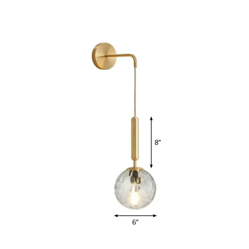 Glazen Globe Wandlamp Metalen Fitting E12 E14 Slaapkamer Woonkamer Hal Modern Sfeervol Interieur Verlichting