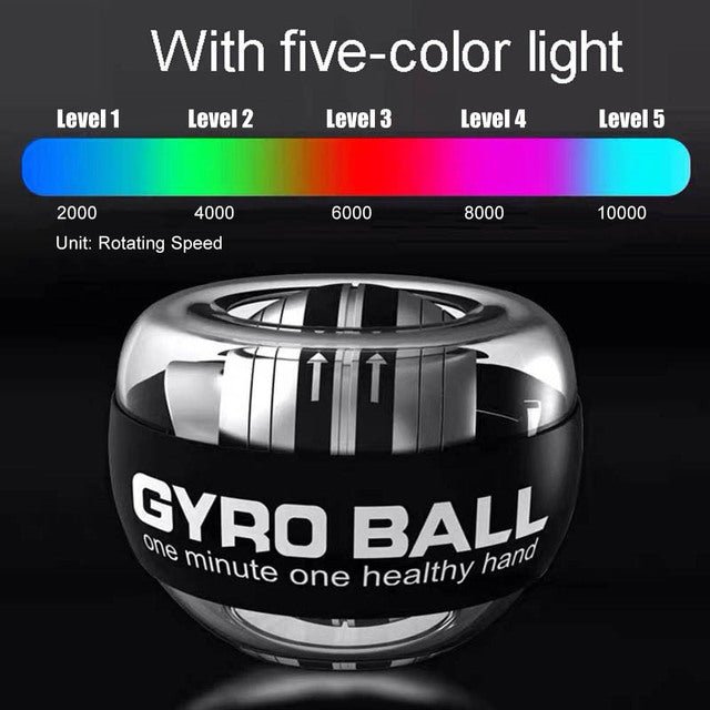 Gyroscoop Polstrainer LED Weerstand 32kg Onderarm Grip Kracht Training Bal Fitness Spierversterking Thuis