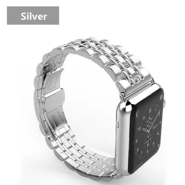 Smartwatch Armband met Hoesje Roestvrij Staal 44mm 42mm 40mm 38mm Display Bescherming Polsband Accessoire