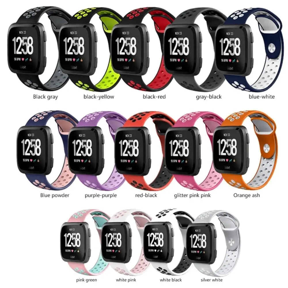 Sporthorlogebandje met Antisweetlaag - Verstelbaar Fitbit Versa 2 Polsbandje voor Comfortabele Training