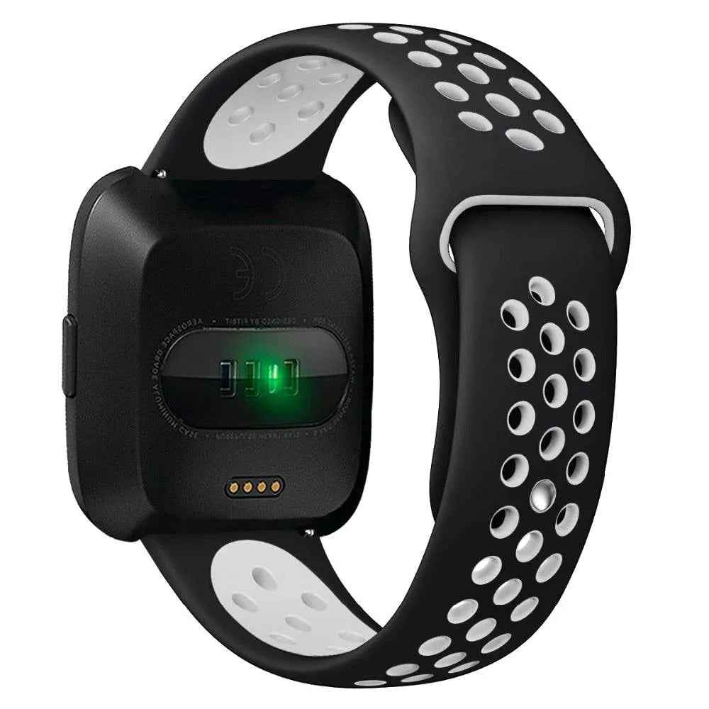 Sporthorlogebandje met Antisweetlaag - Verstelbaar Fitbit Versa 2 Polsbandje voor Comfortabele Training