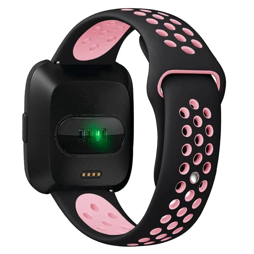 Sporthorlogebandje met Antisweetlaag - Verstelbaar Fitbit Versa 2 Polsbandje voor Comfortabele Training