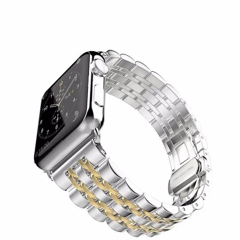 Smartwatch Armband met Hoesje Roestvrij Staal 44mm 42mm 40mm 38mm Display Bescherming Polsband Accessoire