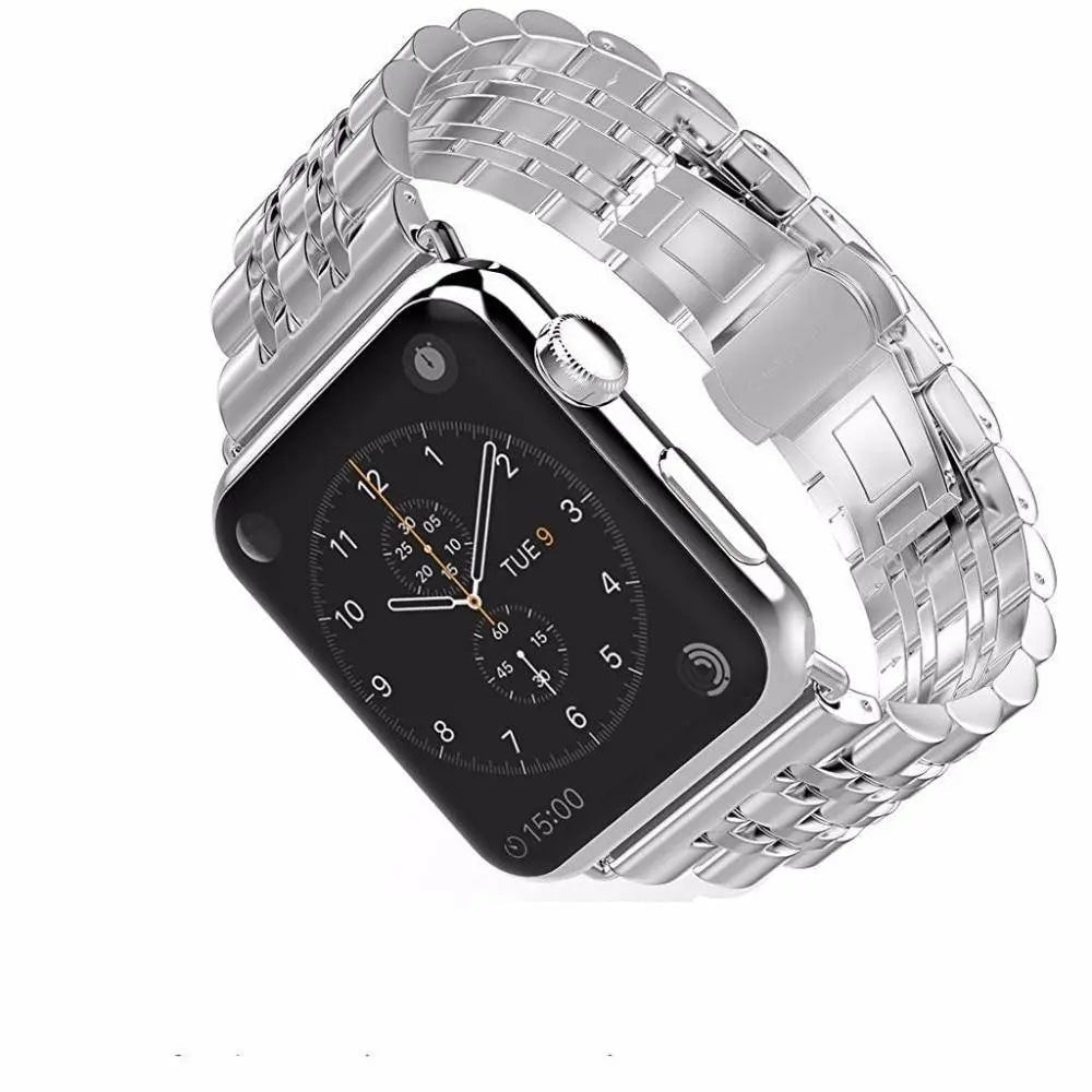 Smartwatch Armband met Hoesje Roestvrij Staal 44mm 42mm 40mm 38mm Display Bescherming Polsband Accessoire