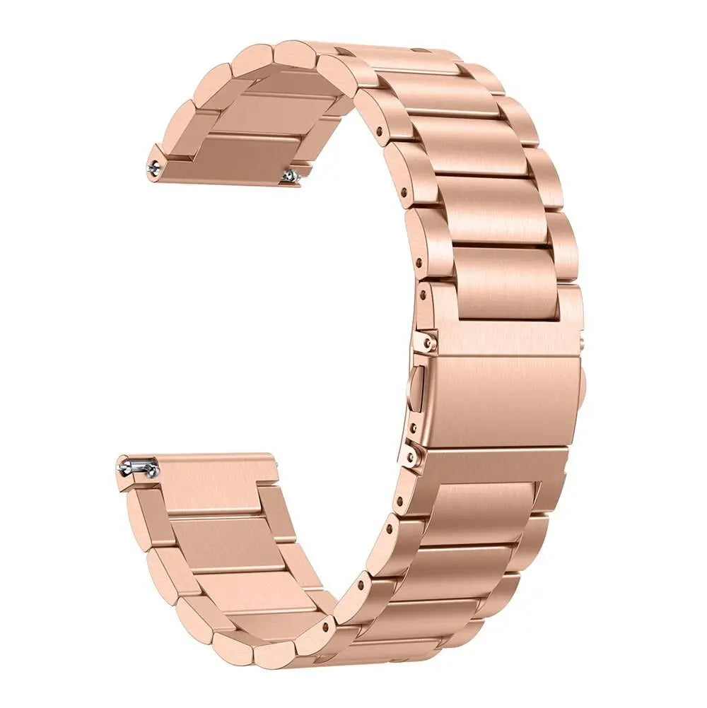 Stalen Smartwatch Armband voor Versa 2 - Verstelbaar Metalen Polsbandje met Veilige Sluiting Elegante Horloge