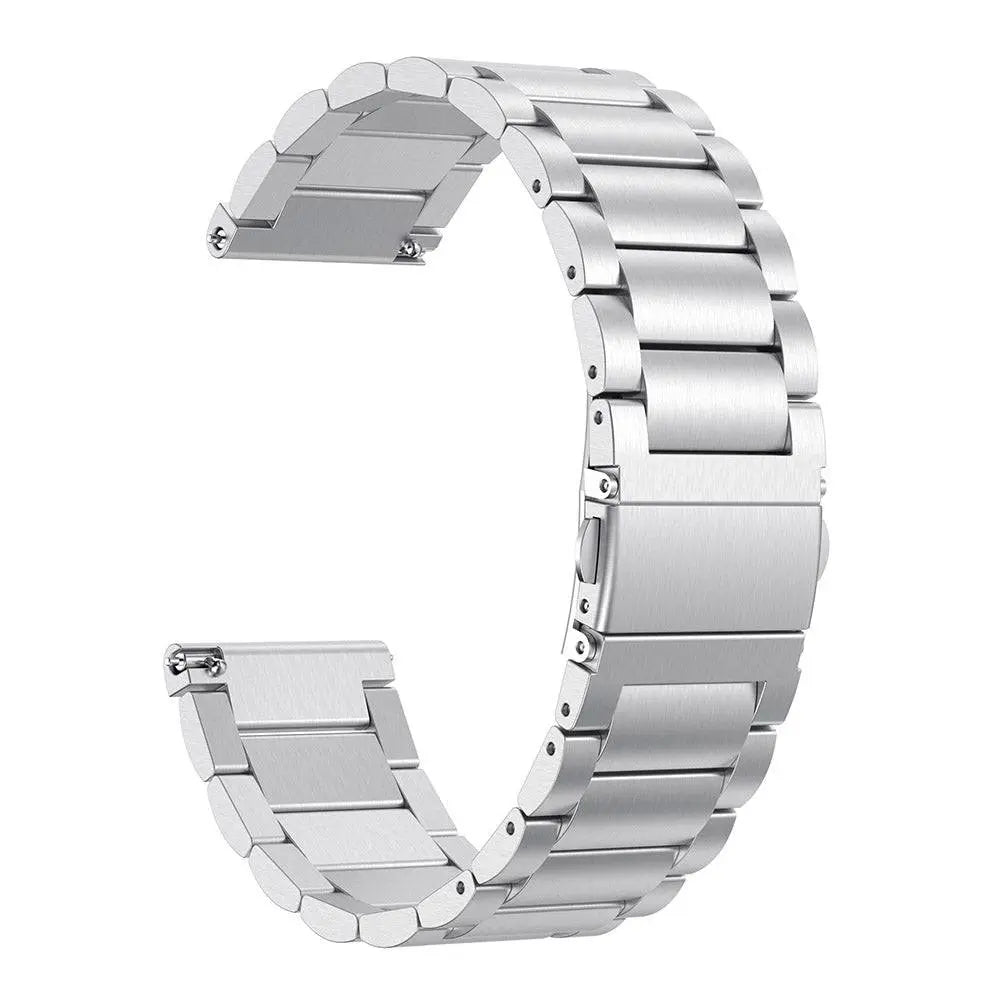 Stalen Smartwatch Armband voor Versa 2 - Verstelbaar Metalen Polsbandje met Veilige Sluiting Elegante Horloge