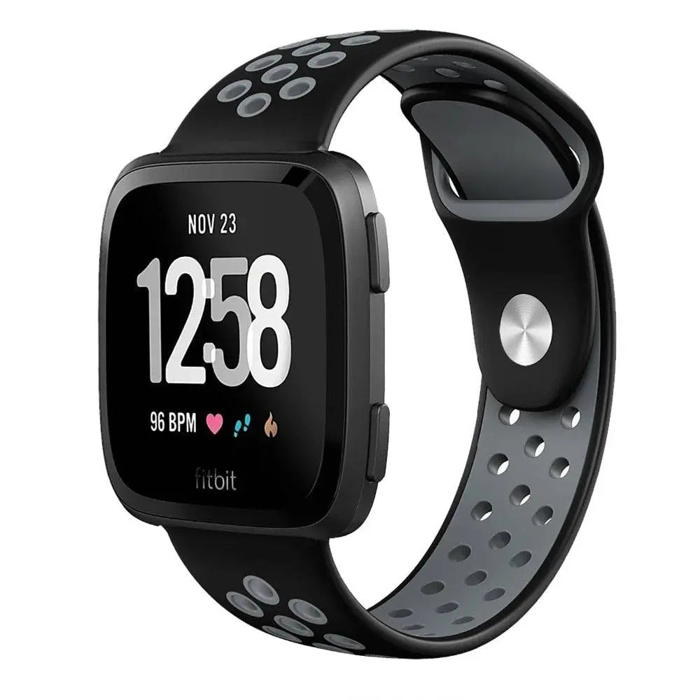 Sporthorlogebandje met Antisweetlaag - Verstelbaar Fitbit Versa 2 Polsbandje voor Comfortabele Training