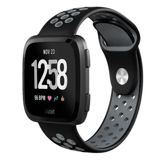 Sporthorlogebandje met Antisweetlaag - Verstelbaar Fitbit Versa 2 Polsbandje voor Comfortabele Training