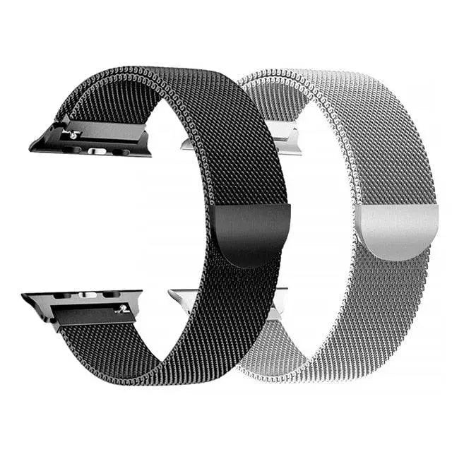 Metalen Horlogebanden voor Smartwatch 42-49mm Roestvrij Staal Mesh & Schakel Set 2 Stuks Verstelbaar