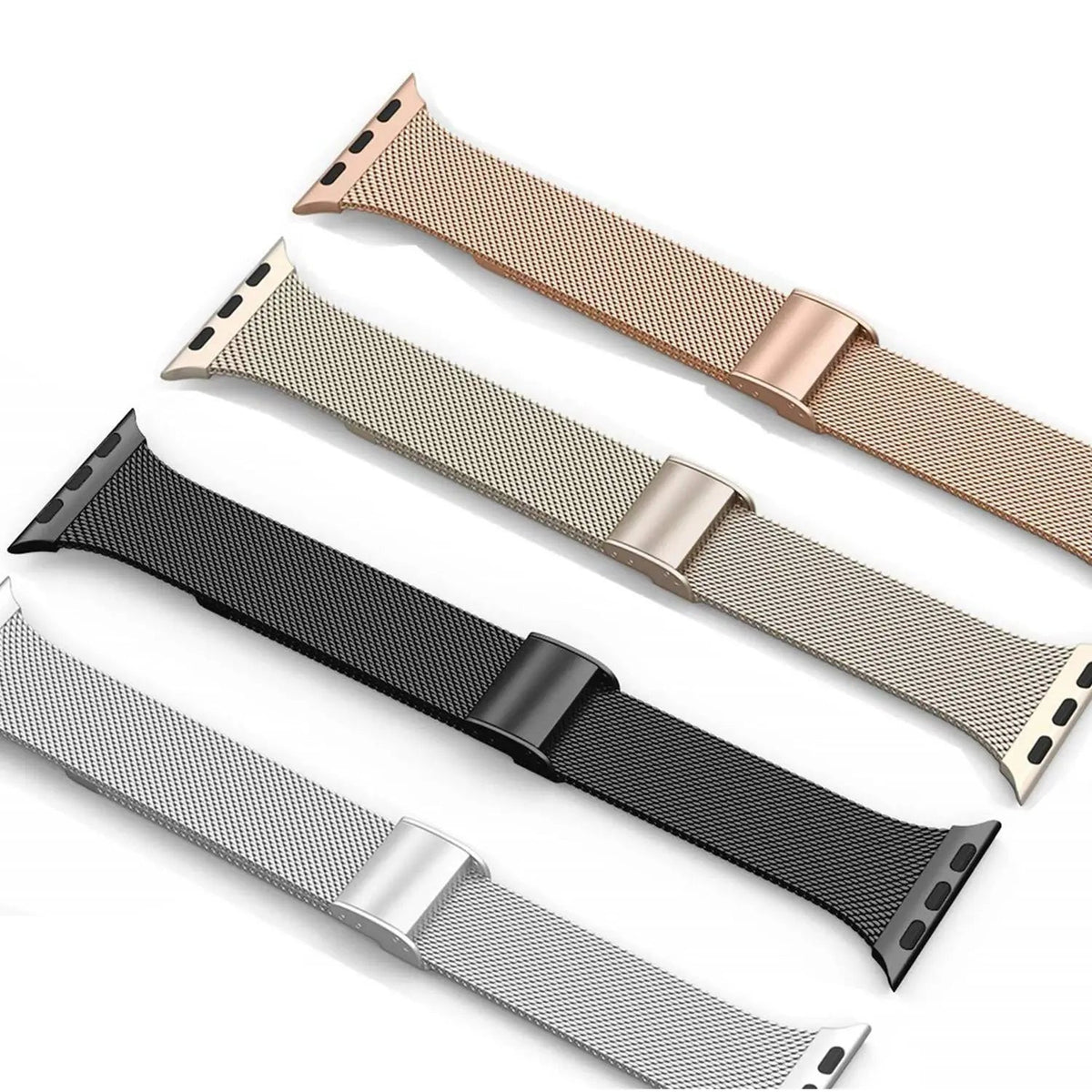 Roestvrij Stalen Mesh Smartwatchbandje 42mm 44mm 46mm 49mm Magnetische Sluiting Verstelbaar Polsband