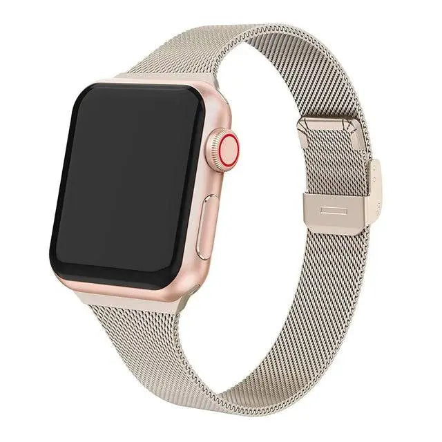Roestvrij Stalen Mesh Smartwatchbandje 42mm 44mm 46mm 49mm Magnetische Sluiting Verstelbaar Polsband