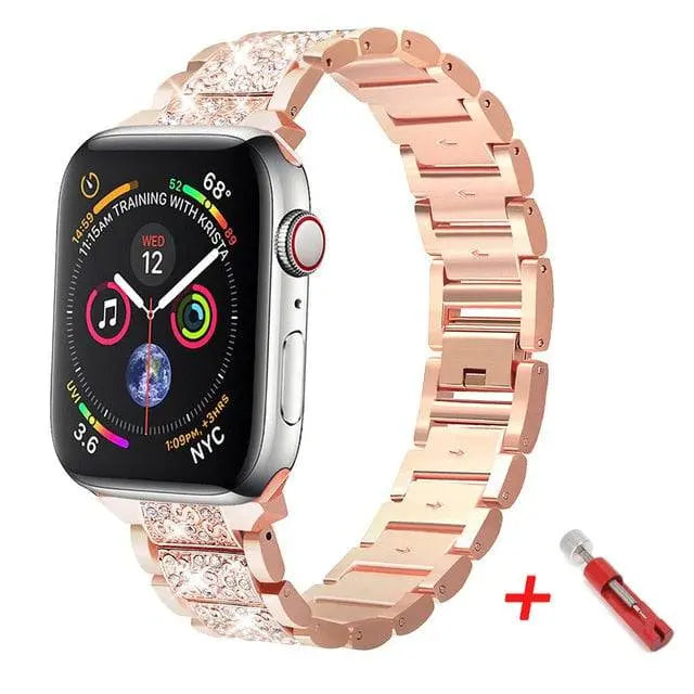 Roestvrij Stalen Horlogebandje met Beschermcase voor 38mm 40mm 42mm 44mm Smartwatch Metalen Polsband Stijlvol