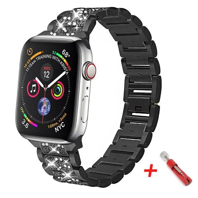 Roestvrij Stalen Horlogebandje met Beschermcase voor 38mm 40mm 42mm 44mm Smartwatch Metalen Polsband Stijlvol