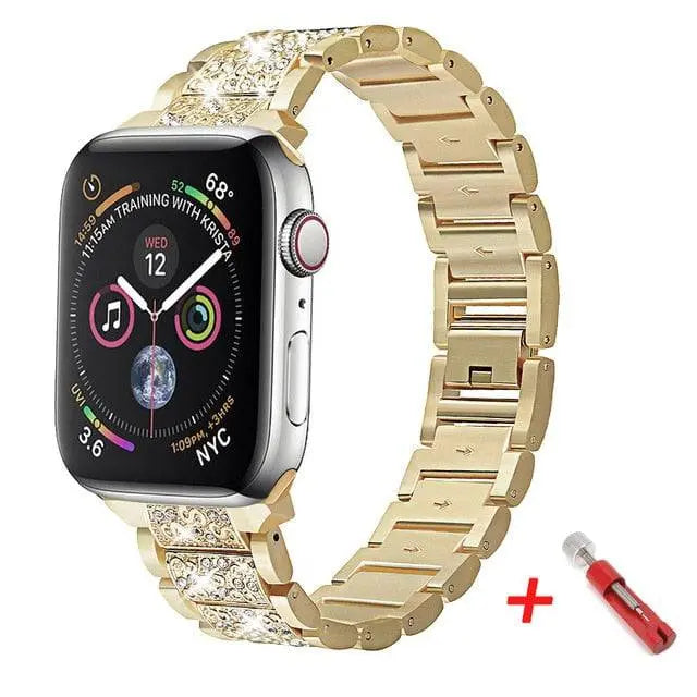 Roestvrij Stalen Horlogebandje met Beschermcase voor 38mm 40mm 42mm 44mm Smartwatch Metalen Polsband Stijlvol