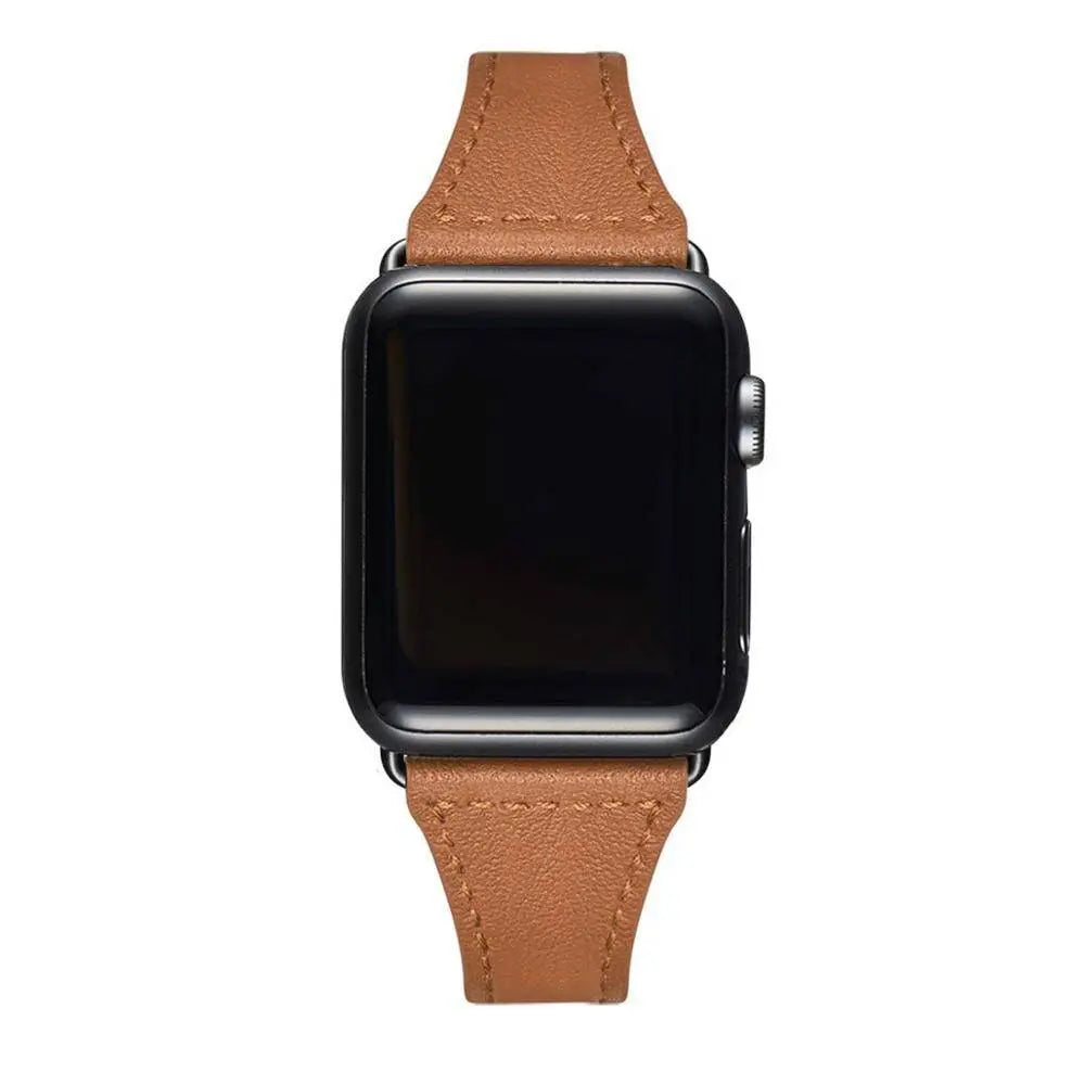 Leren Horlogebandje Dames Smal 38-49mm Smartwatch Premium Sluiting Stijlvol Comfortabel Verstelbaar Accessoire