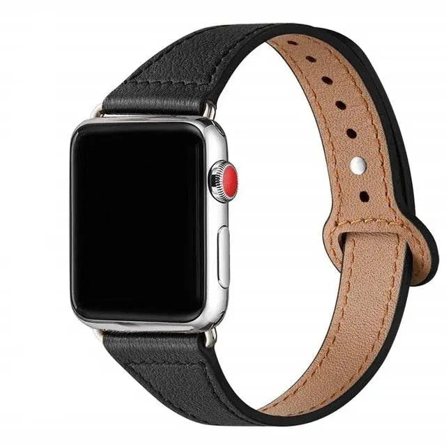 Leren Horlogebandje Dames Smal 38-49mm Smartwatch Premium Sluiting Stijlvol Comfortabel Verstelbaar Accessoire