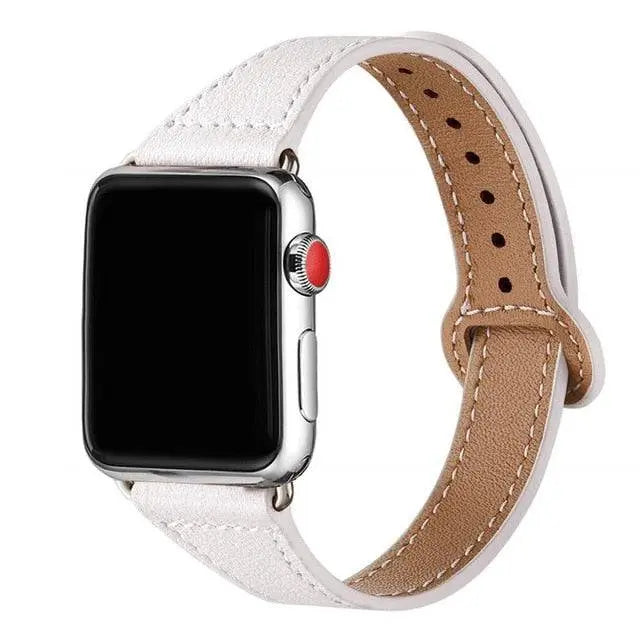 Leren Horlogebandje Dames Smal 38-49mm Smartwatch Premium Sluiting Stijlvol Comfortabel Verstelbaar Accessoire