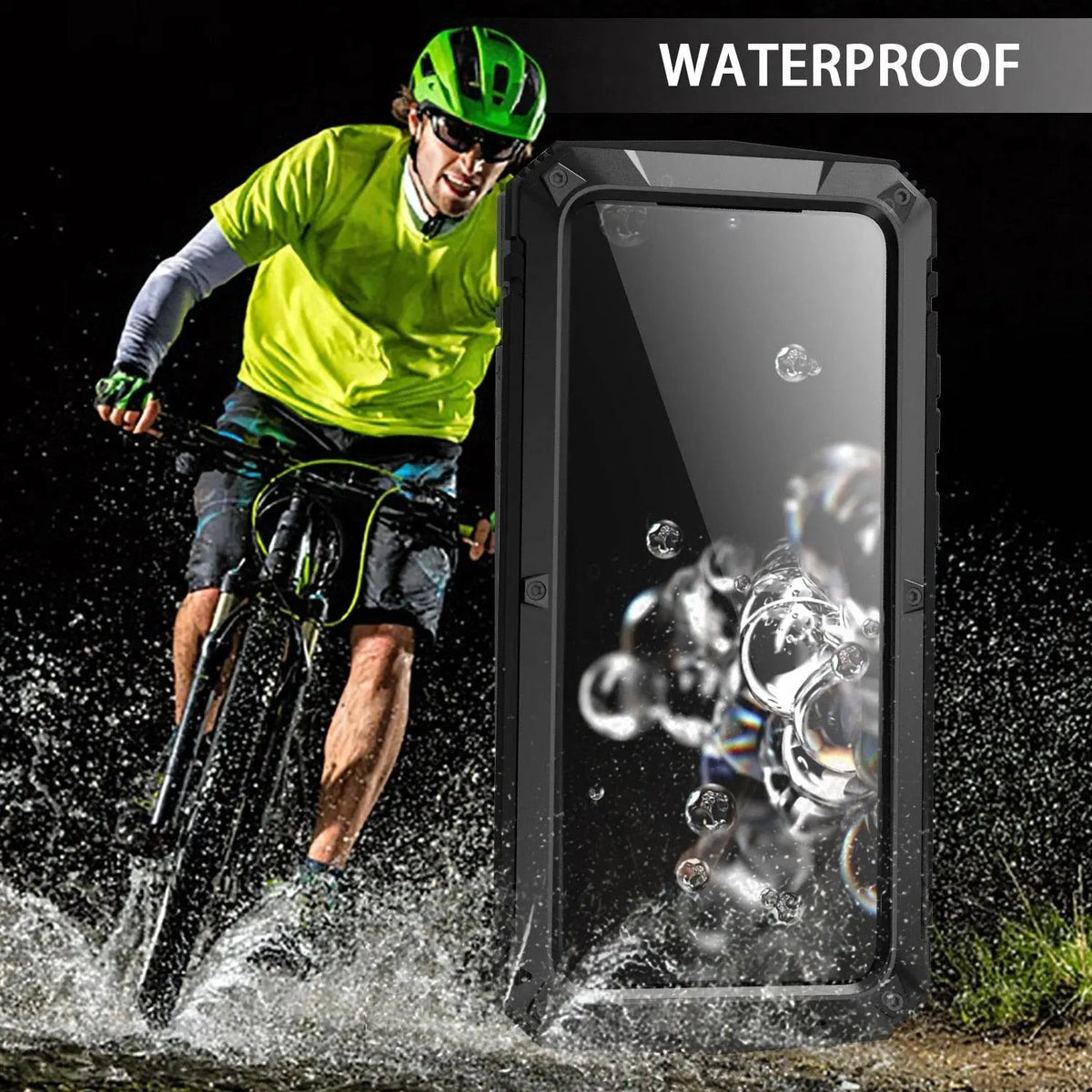 Metalen Telefoonhoes Aluminium Bescherming met Gehard Glas voor Galaxy S20 Plus en S20 Ultra Smartphone