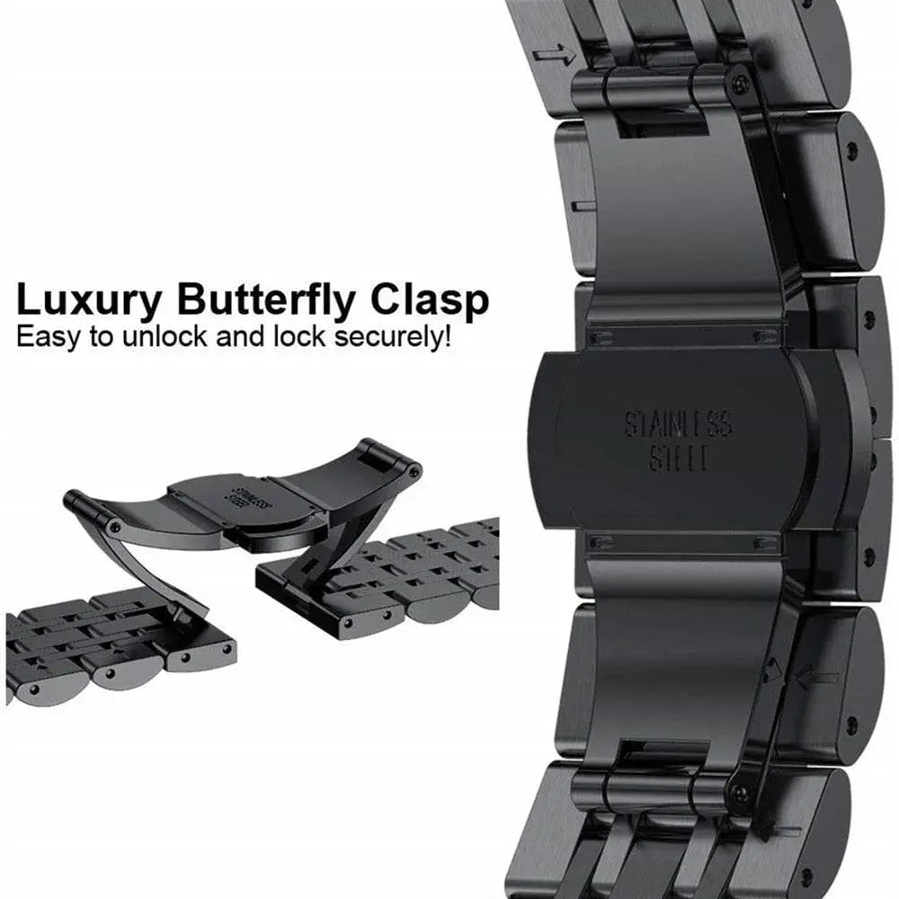 Roestvrijstalen Horlogeband 20mm 22mm Smartwatch Verstelbaar Stijlvol Polsband Metaal Universeel Accessoire