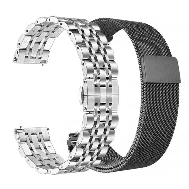 Roestvrijstalen Horlogeband 20mm 22mm Smartwatch Verstelbaar Stijlvol Polsband Metaal Universeel Accessoire