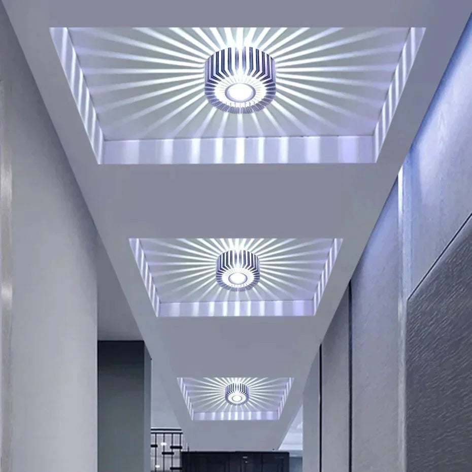 Inbouw LED Plafondspot 3W Aluminium Kleurrijk Sfeerlicht Gang Balkon Studeerkamer Slaapkamer Woonkamer