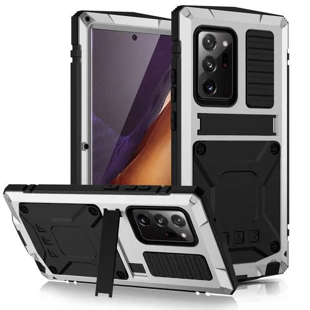 Metalen Telefoonhoes met Standaard Aluminium Schokbestendig Beschermhoes Smartphone Accessoire Robuust