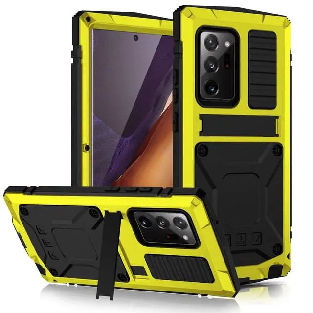 Metalen Telefoonhoes met Standaard Aluminium Schokbestendig Beschermhoes Smartphone Accessoire Robuust