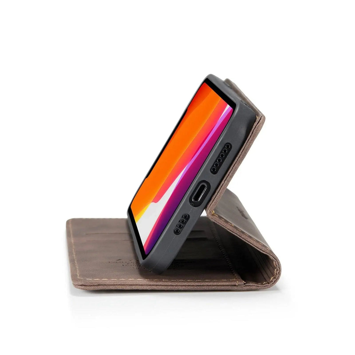 Lederen Portemonnee Hoesje voor iPhone 12 Serie - Kaarthouder Telefooncase met Allround Bescherming en Stijlvol Design