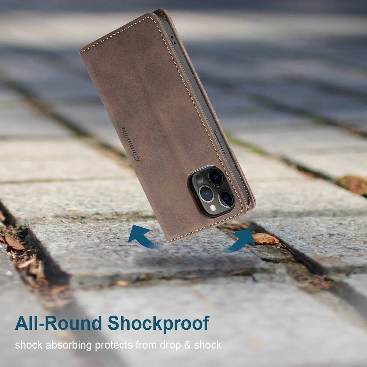 Lederen Portemonnee Hoesje voor iPhone 12 Serie - Kaarthouder Telefooncase met Allround Bescherming en Stijlvol Design