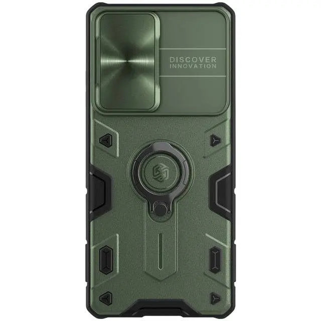 Telefoonhoesje Aluminium Ring Standaard Camera Bescherming Samsung Galaxy S21 Ultra Plus Zwart Groen Blauw