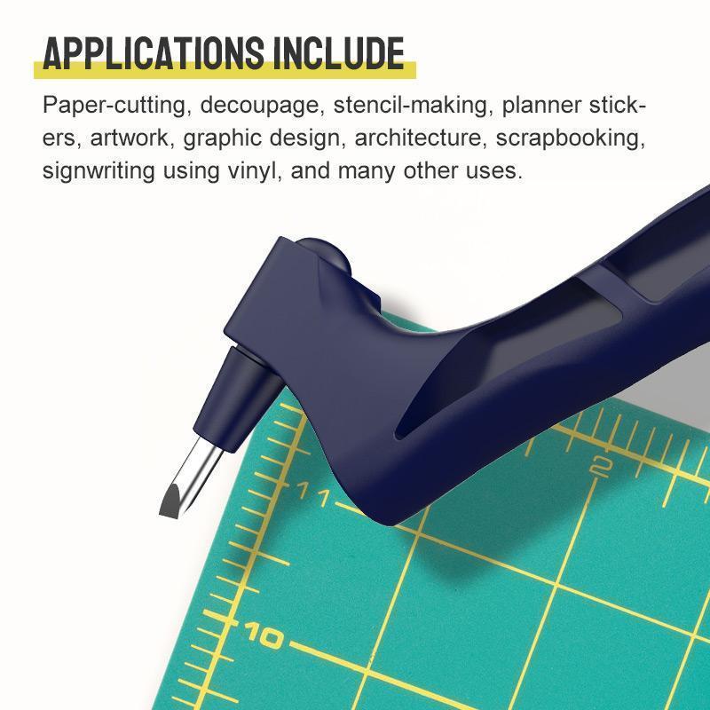 Roterende Snijpen 360° voor Papier en Folie | Precisie Knutselmes met Pengreep voor Scrapbooking en Hobbywerk