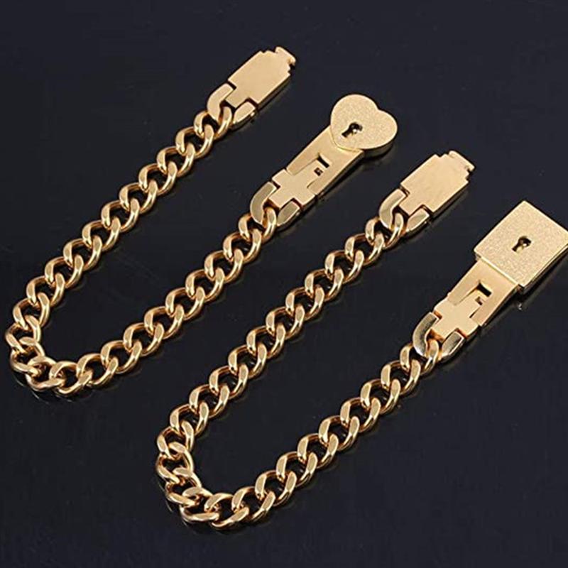Luxe Partnersieraden Set met Hart Slot en Sleutel - Matching Armbanden voor Koppels