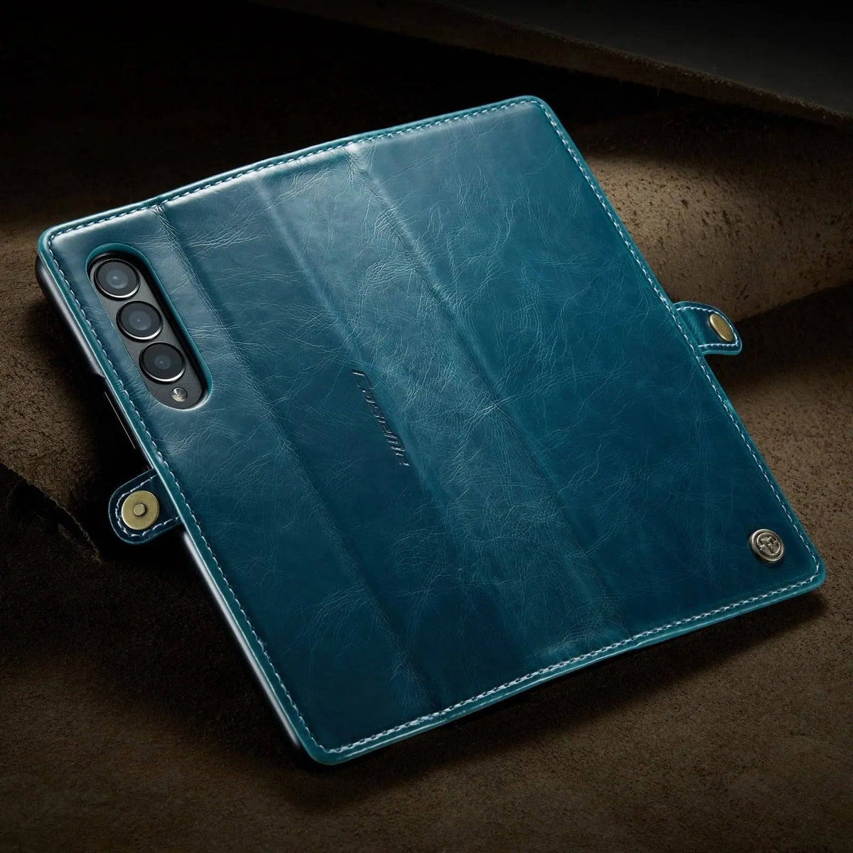 Leren Telefoonhoes met Portemonnee Kaarthouder voor Vouwbare Smartphone Zwart Blauw Rood Bruin Bescherming