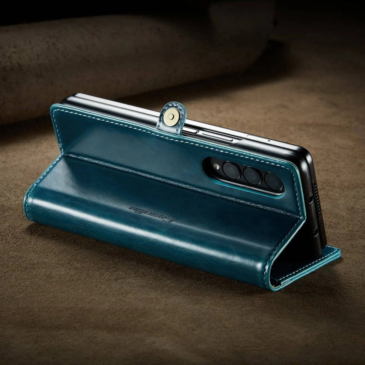 Leren Telefoonhoes met Portemonnee Kaarthouder voor Vouwbare Smartphone Zwart Blauw Rood Bruin Bescherming