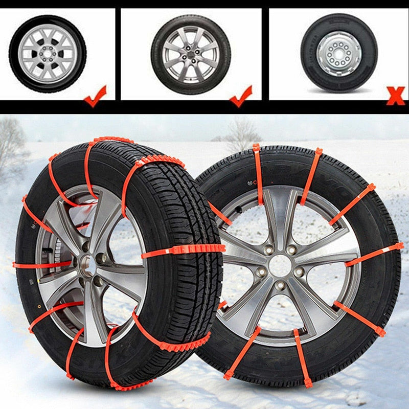 Anti-Slip Sneeuwkettingen voor Auto's 6,5-10,5 Inch Banden SUV Bestelauto Veilig Grip Winter