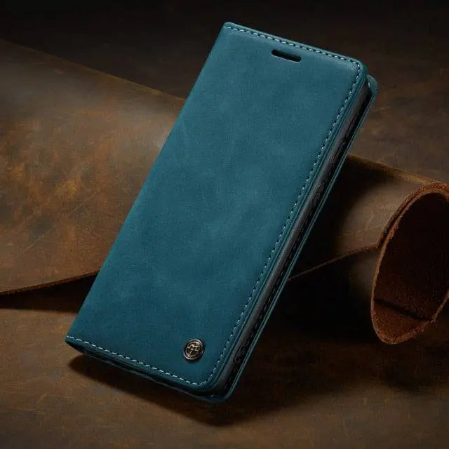 Leren Wallet Hoes met Pasjeshouder voor Galaxy S22 Plus Ultra - Beschermend Telefoonhoesje Portemonnee