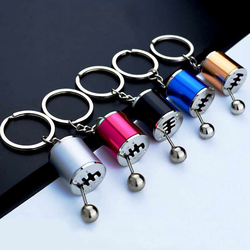 Handmatige Versnellingspook Sleutelhanger - Realistische 6-Versnellingen Design voor Autoliefhebbers