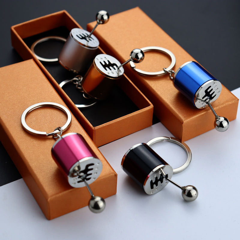 Handmatige Versnellingspook Sleutelhanger - Realistische 6-Versnellingen Design voor Autoliefhebbers