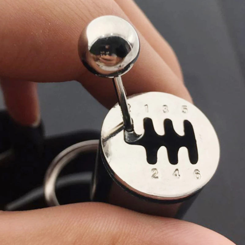 Handmatige Versnellingspook Sleutelhanger - Realistische 6-Versnellingen Design voor Autoliefhebbers