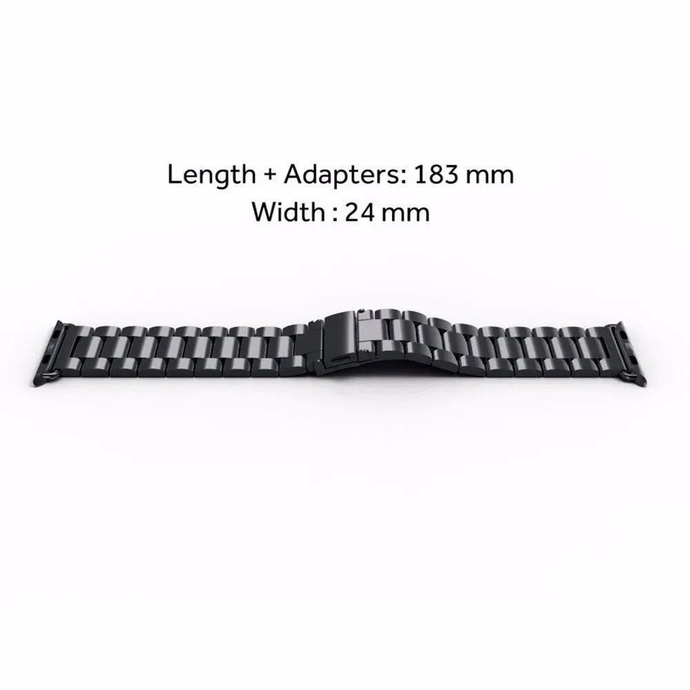 Stalen Schakelband Smartwatch 42mm 46mm 49mm Polsband Verstelbaar Metaal Horloge Accessoire Universal